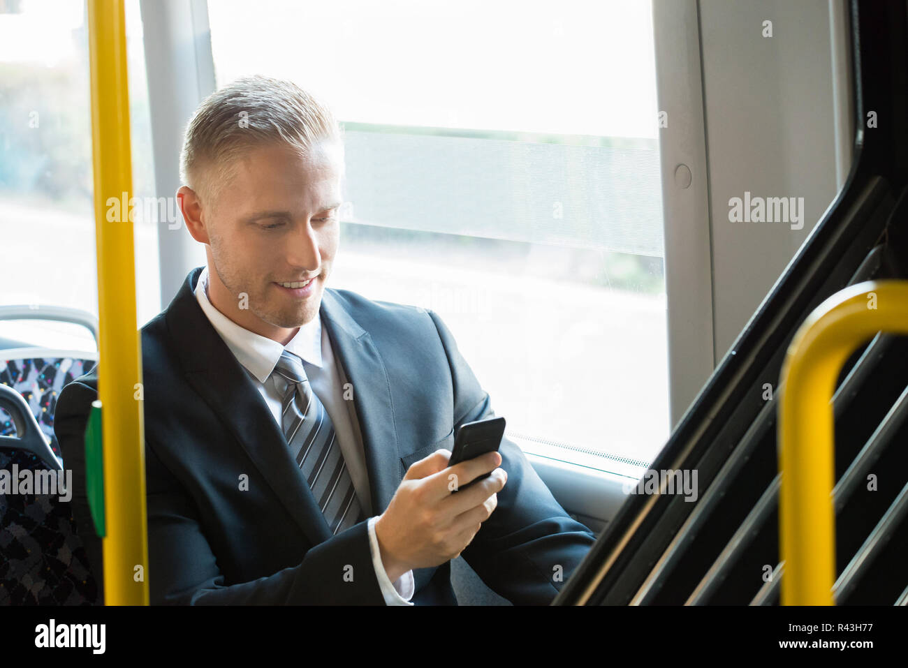 Businessman Using Cellphone Stock Photo