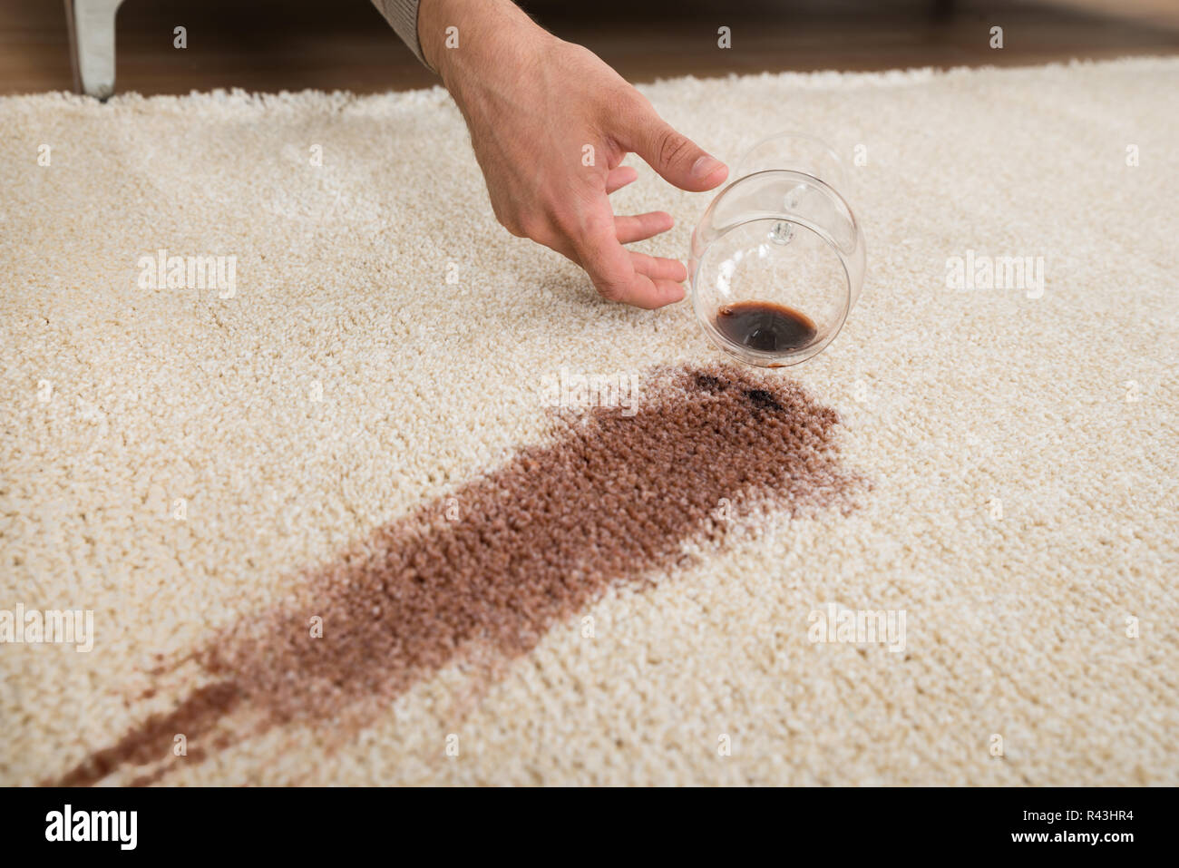 Drunk Man Spilling Red Wine Stock Photo Alamy