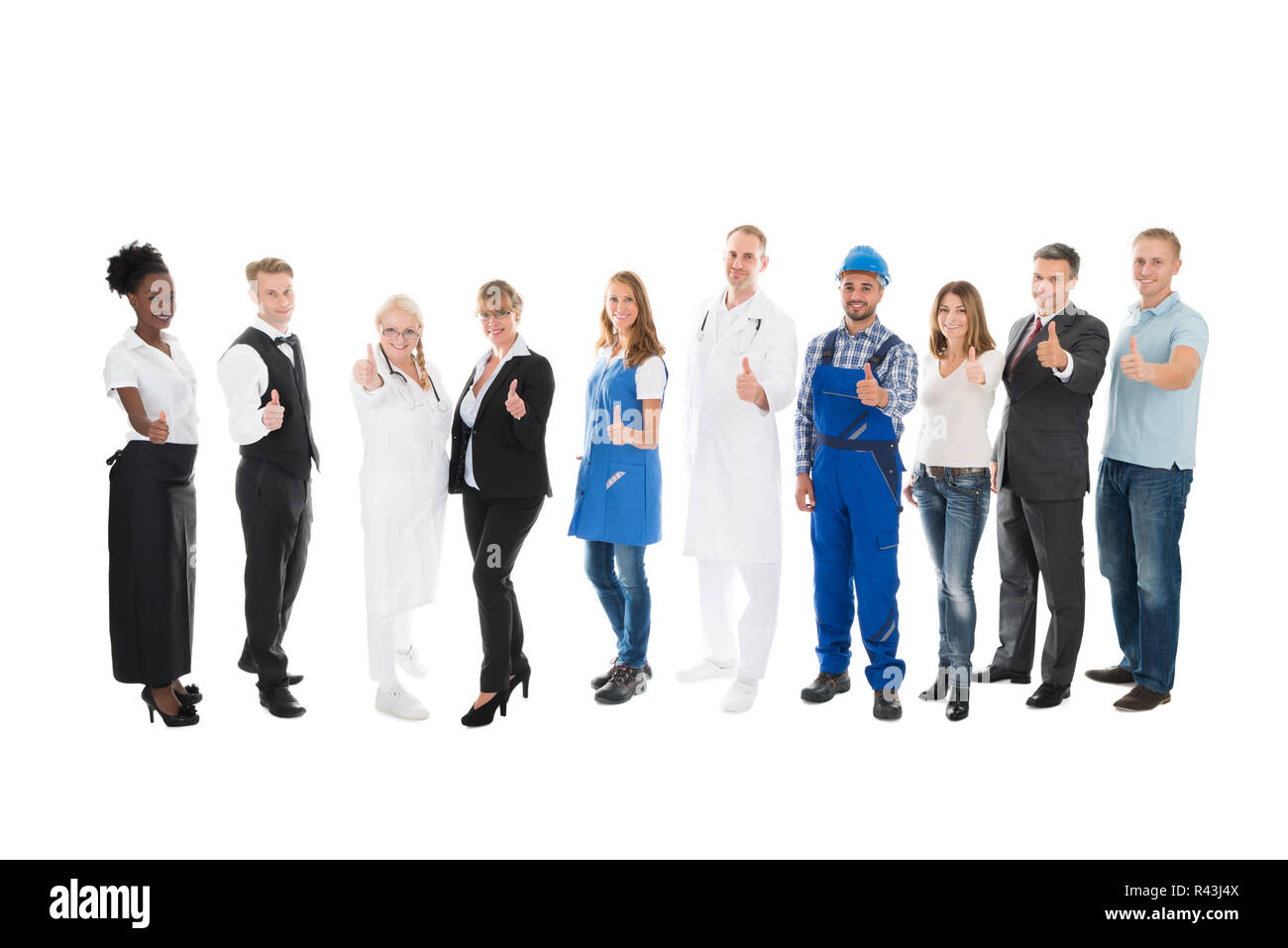 Portrait Of People With Various Occupations Stock Photo
