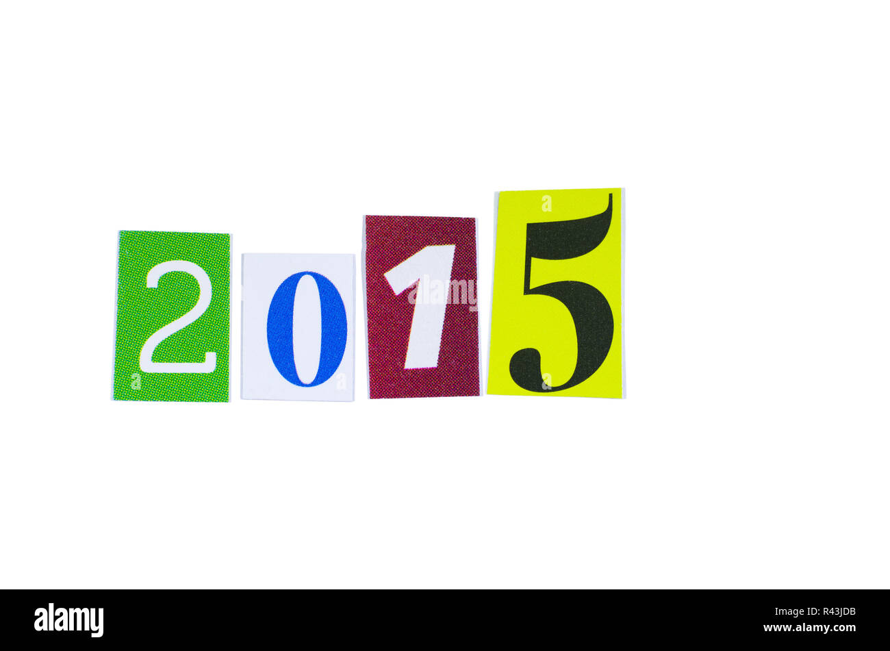 Paper Cutout 2015 Year Number Stock Photo - Alamy