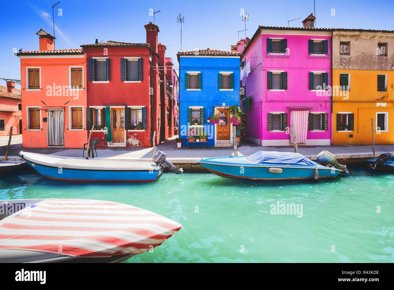 Nice summer venetian canal view hi-res stock photography and images - Alamy