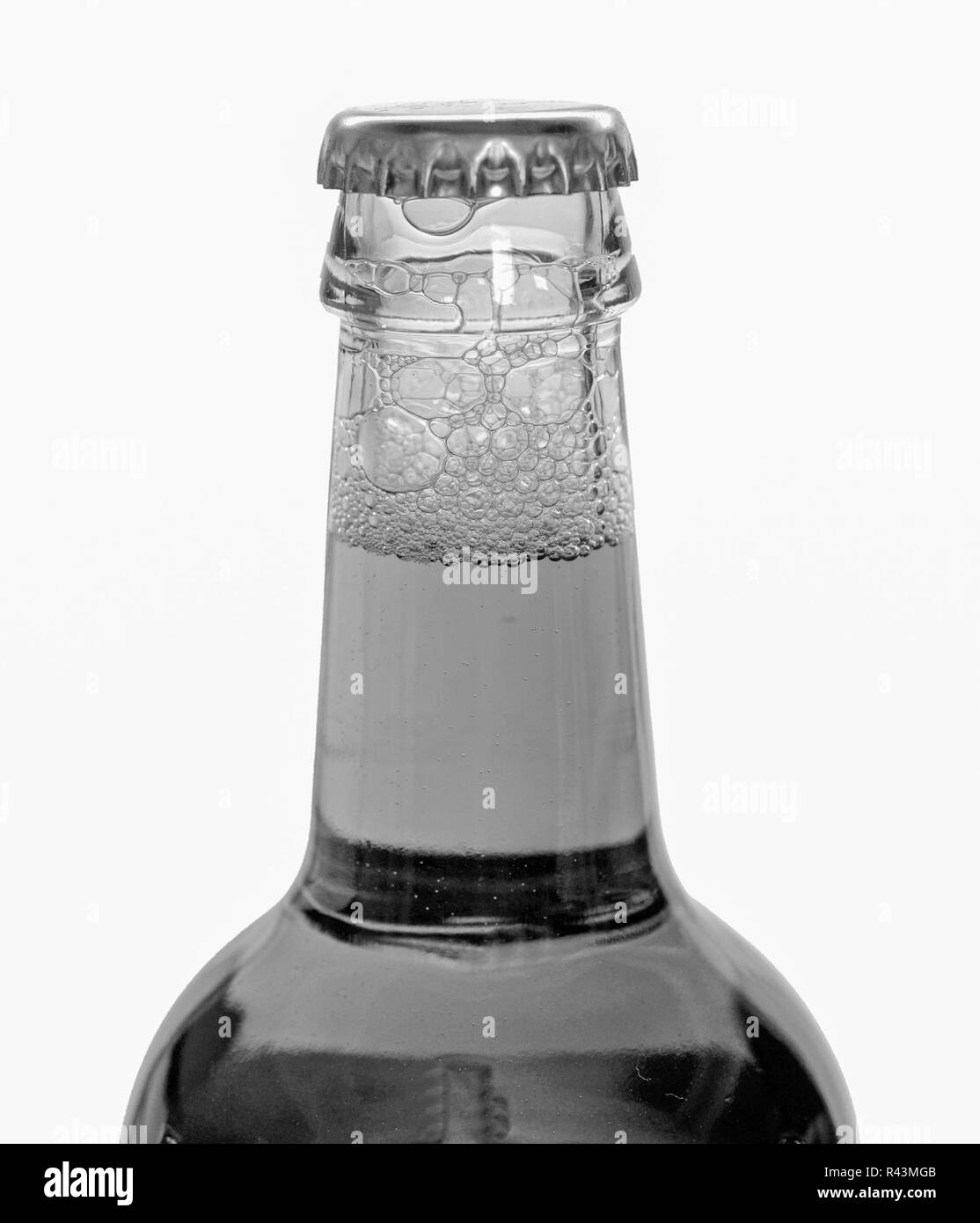 Black and white Beer bottle Stock Photo Alamy