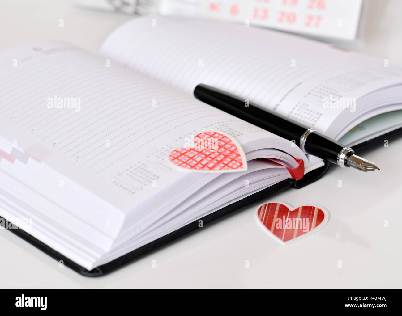 Heart shaped bookmarks Stock Photo - Alamy