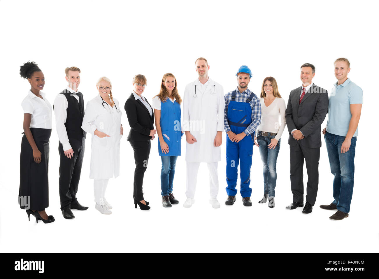 Portrait Of People With Various Occupations Stock Photo