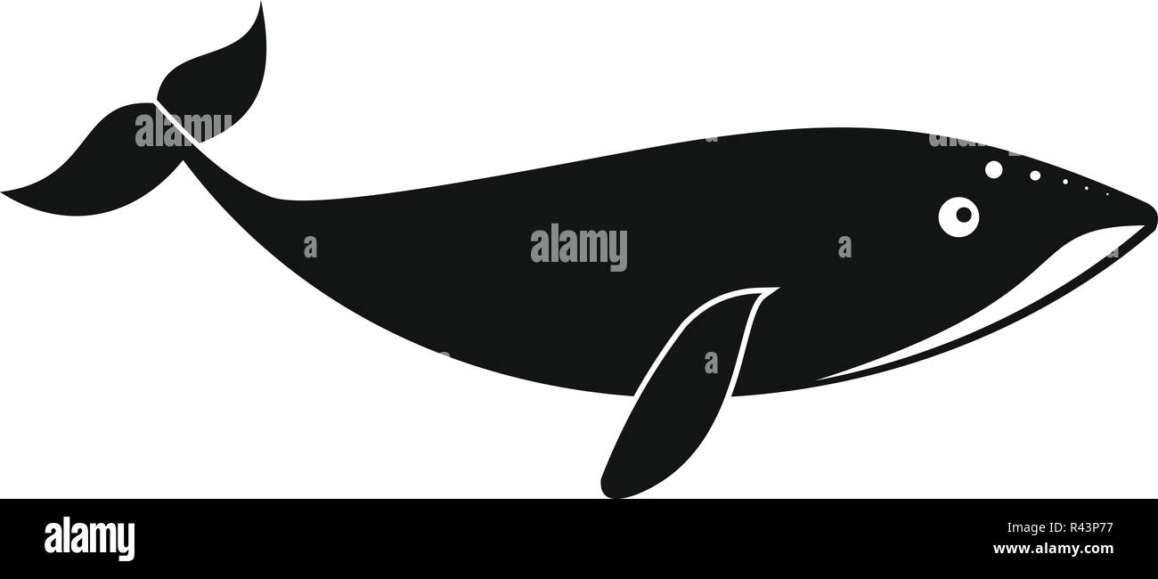 Small whale icon. Simple illustration of small whale vector icon for ...