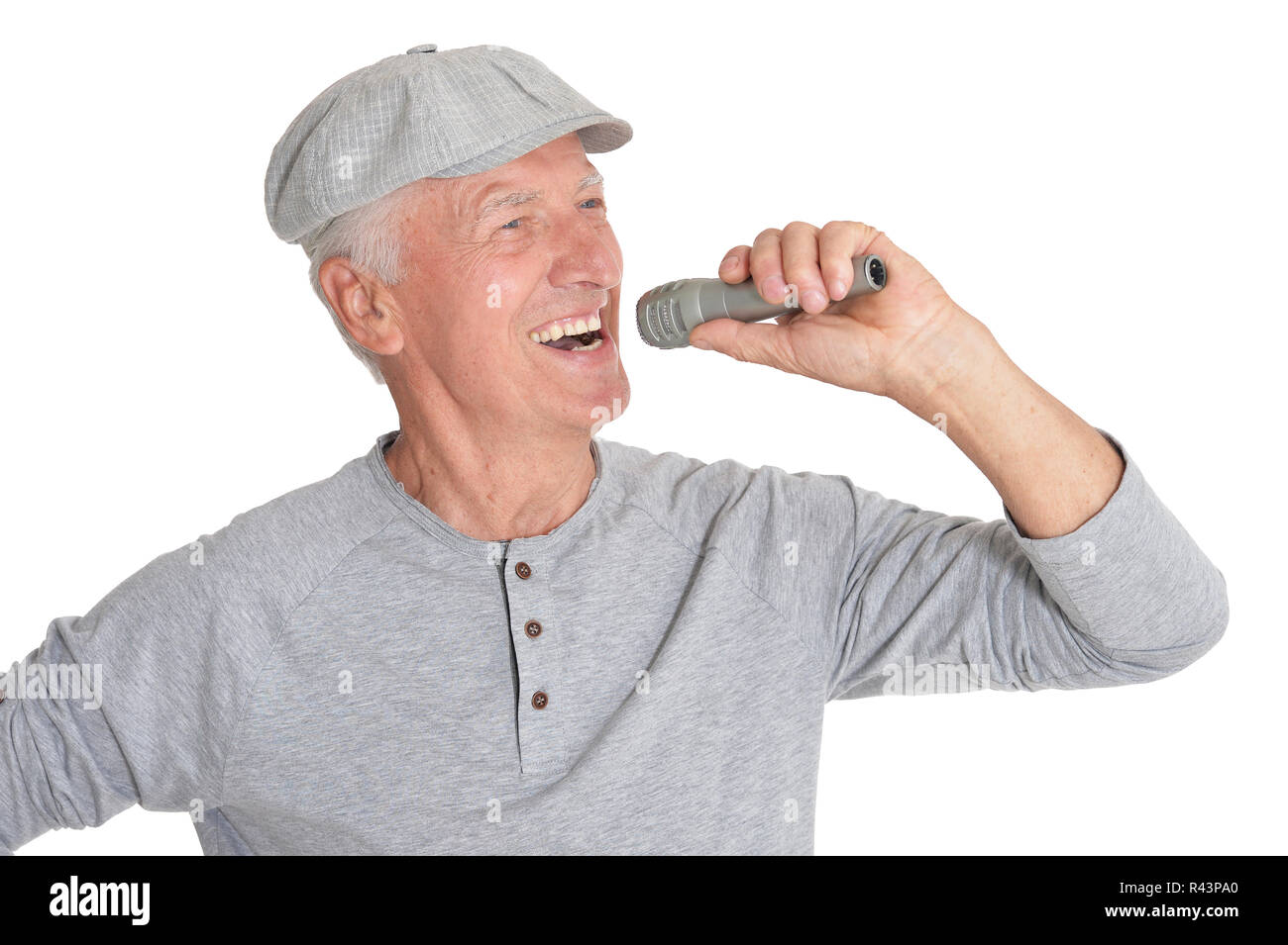 Senior man in hat hi-res stock photography and images - Alamy