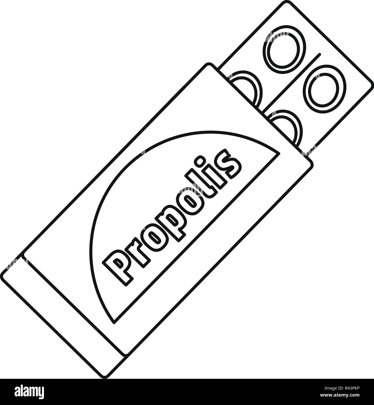 Propolis pills icon. Outline illustration of propolis pills vector icon ...