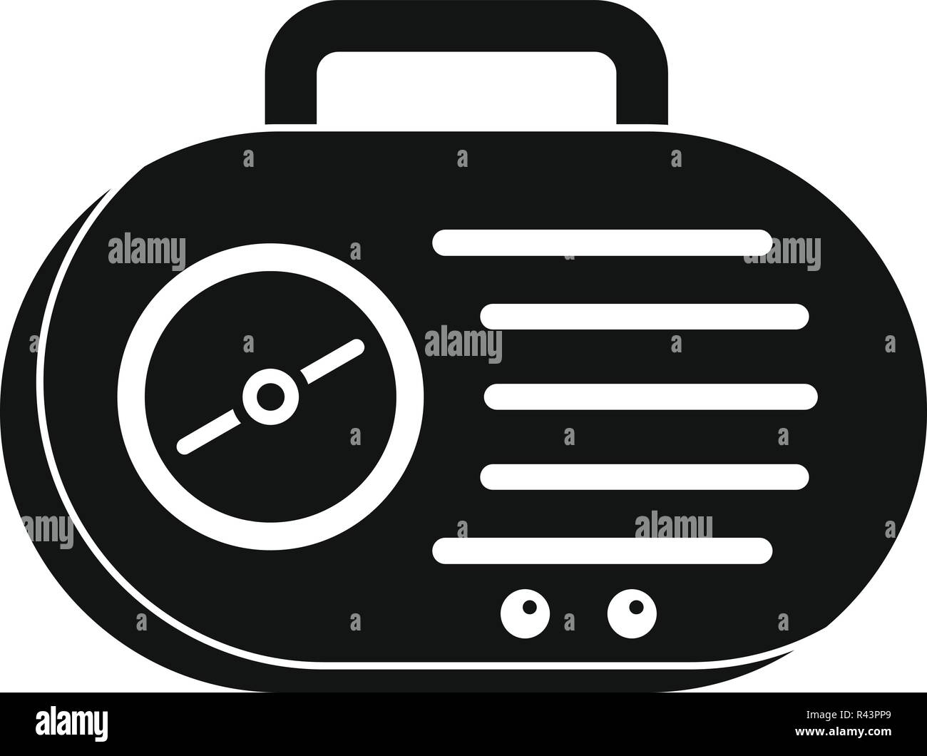 Portable radio icon. Simple illustration of portable radio vector icon