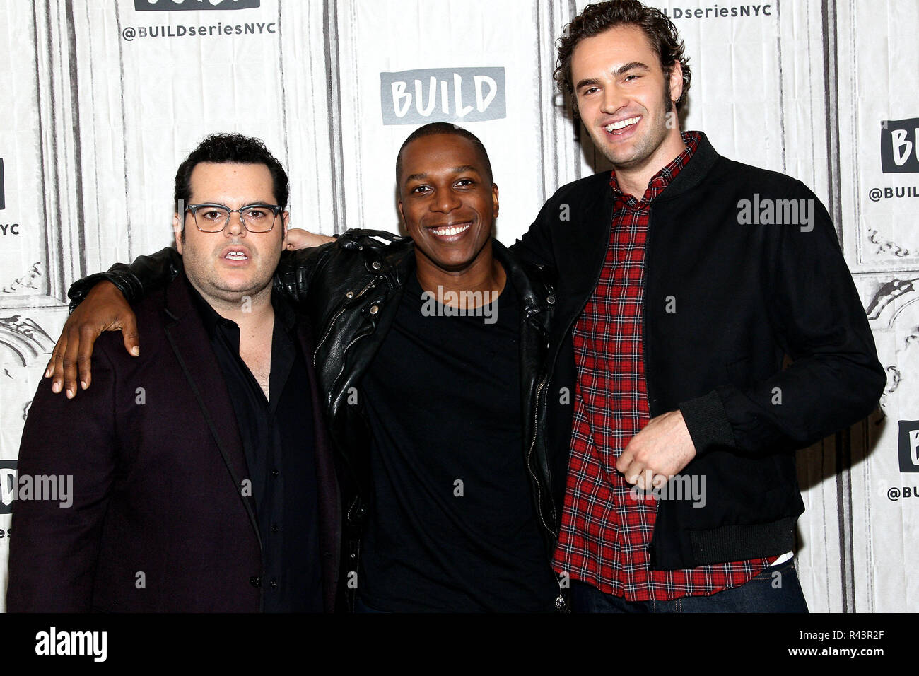 NEW YORK, NY - NOVEMBER 06:  Build presents Josh Gad, Leslie Odom Jr. and Tom Bateman discussing 'Murder On The Orient Express' at Build Studio on November 6, 2017 in New York City.  (Photo by Steve Mack/S.D. Mack Pictures) Stock Photo