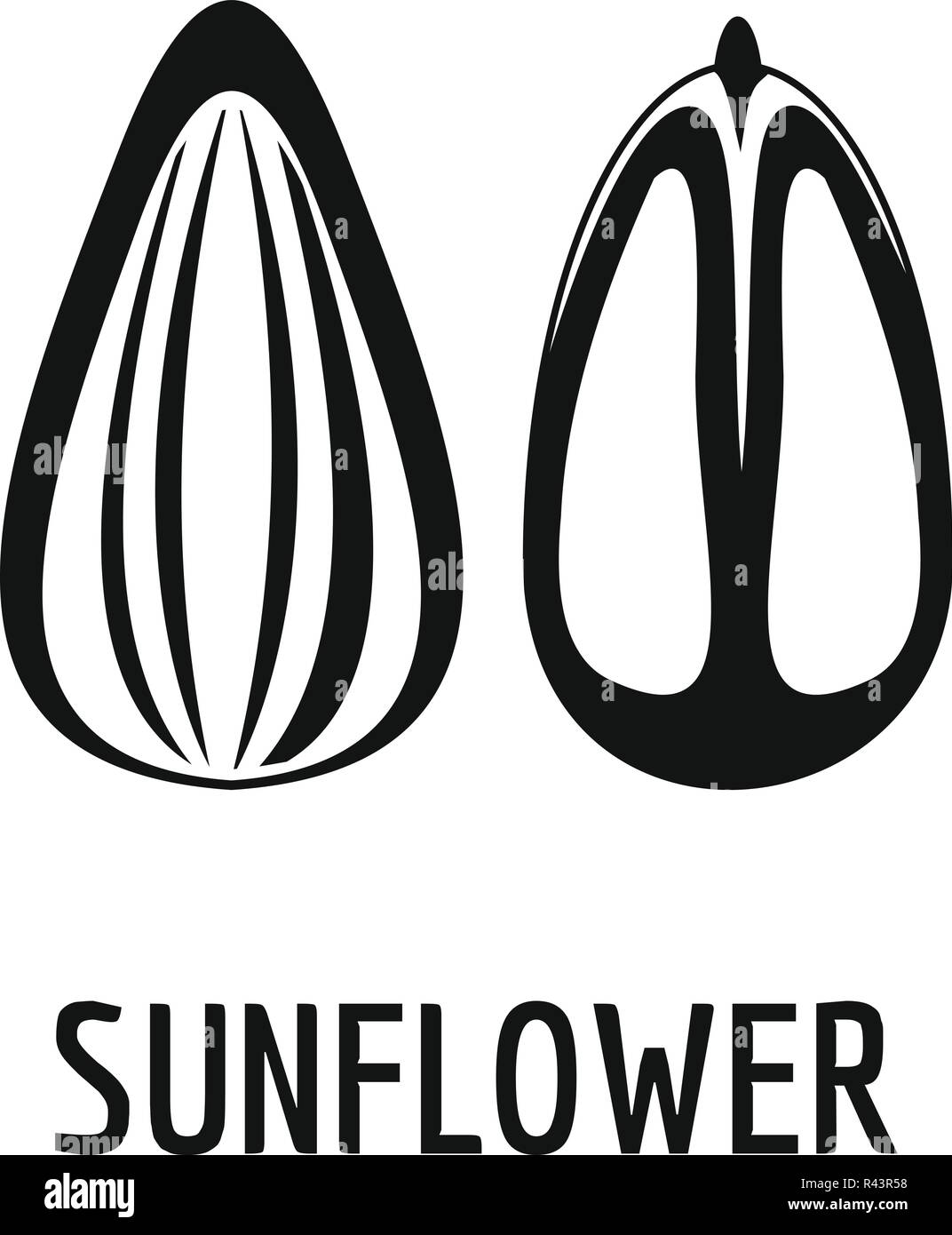 Sunflower seed icon. Simple illustration of sunflower seed vector icon ...