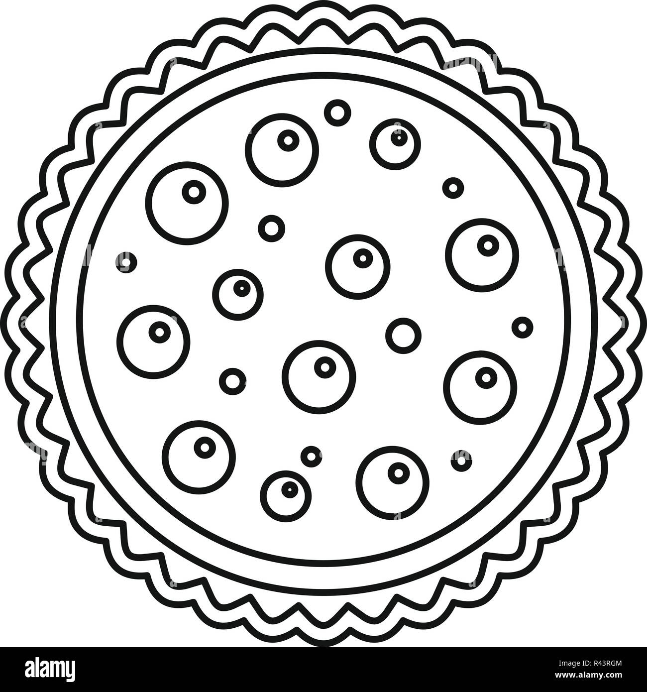 Cherry cake icon. Outline illustration of cherry cake vector icon for ...