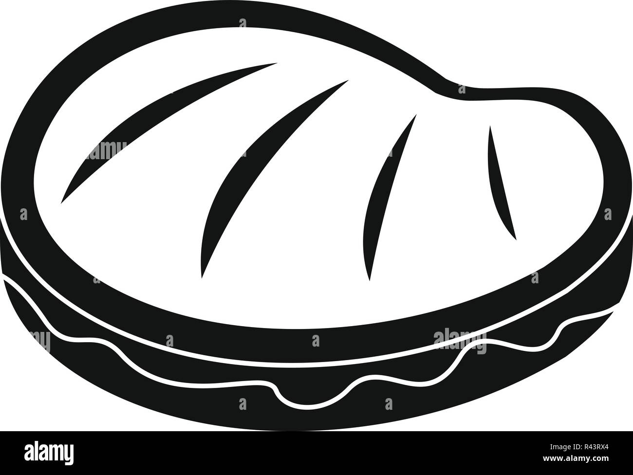 Bbq steak icon. Simple illustration of bbq steak vector icon for web ...