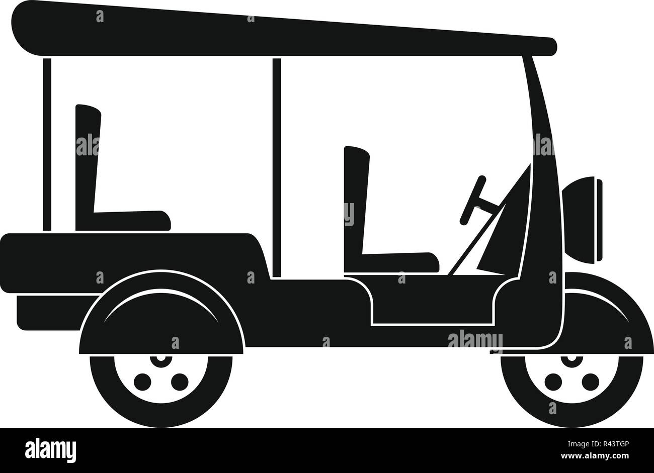 Taxi rickshaw icon. Simple illustration of taxi rickshaw vector icon ...