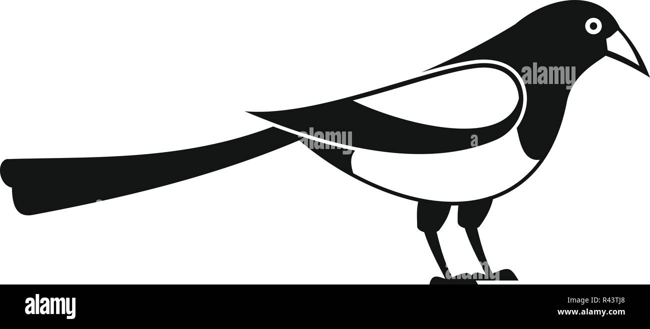 Searching magpie icon. Simple illustration of searching magpie vector ...