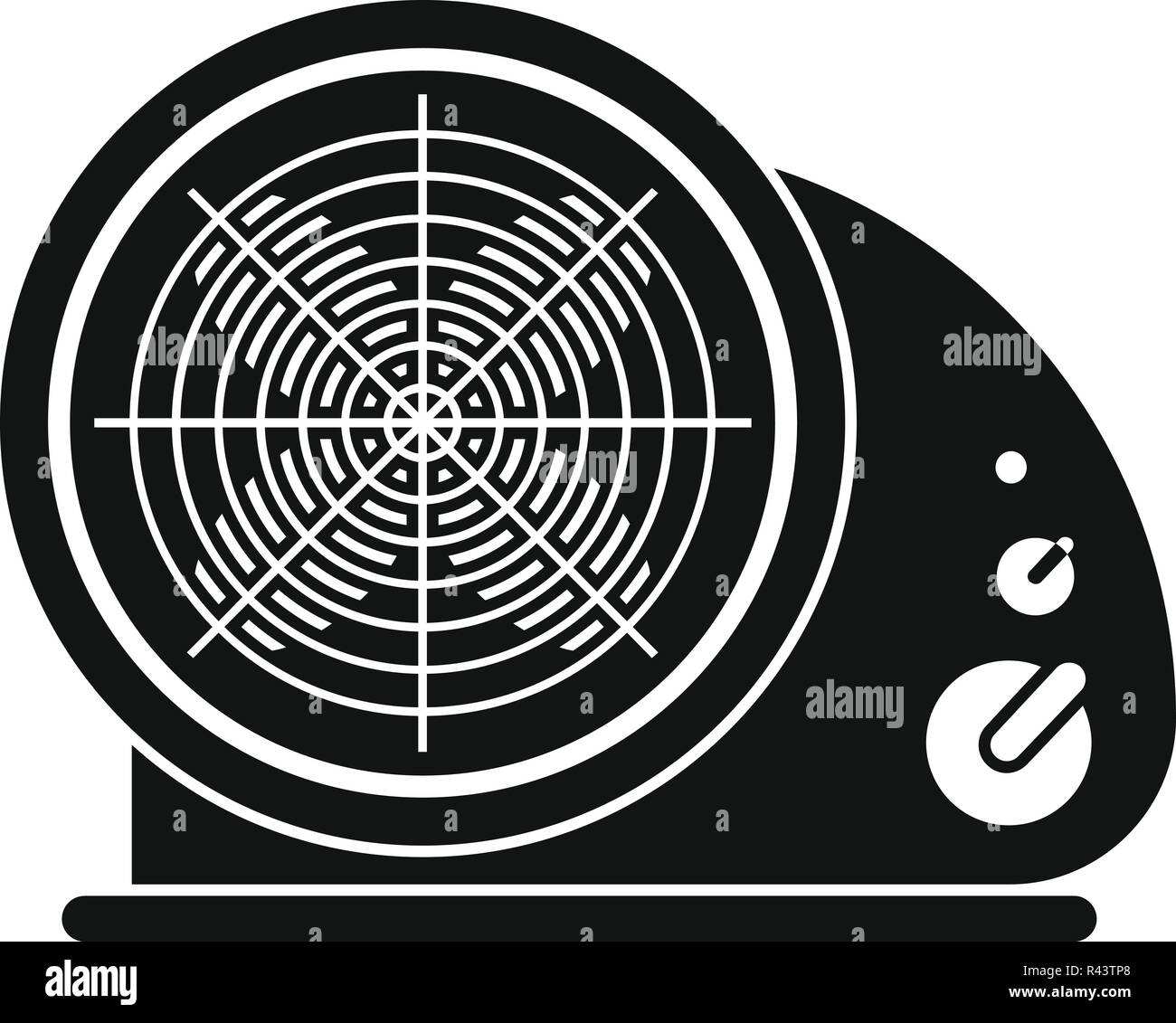 Heat fan icon. Simple illustration of heat fan vector icon for web