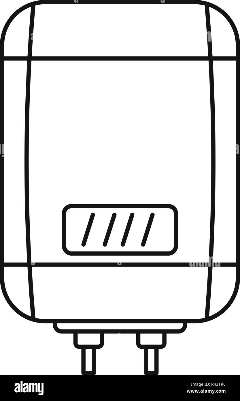 Digital panel boiler icon. Outline illustration of digital panel boiler ...