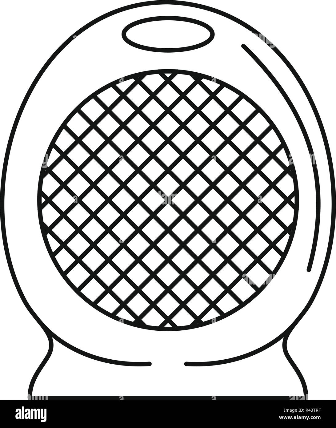Home air heater fan icon. Outline illustration of home air heater fan
