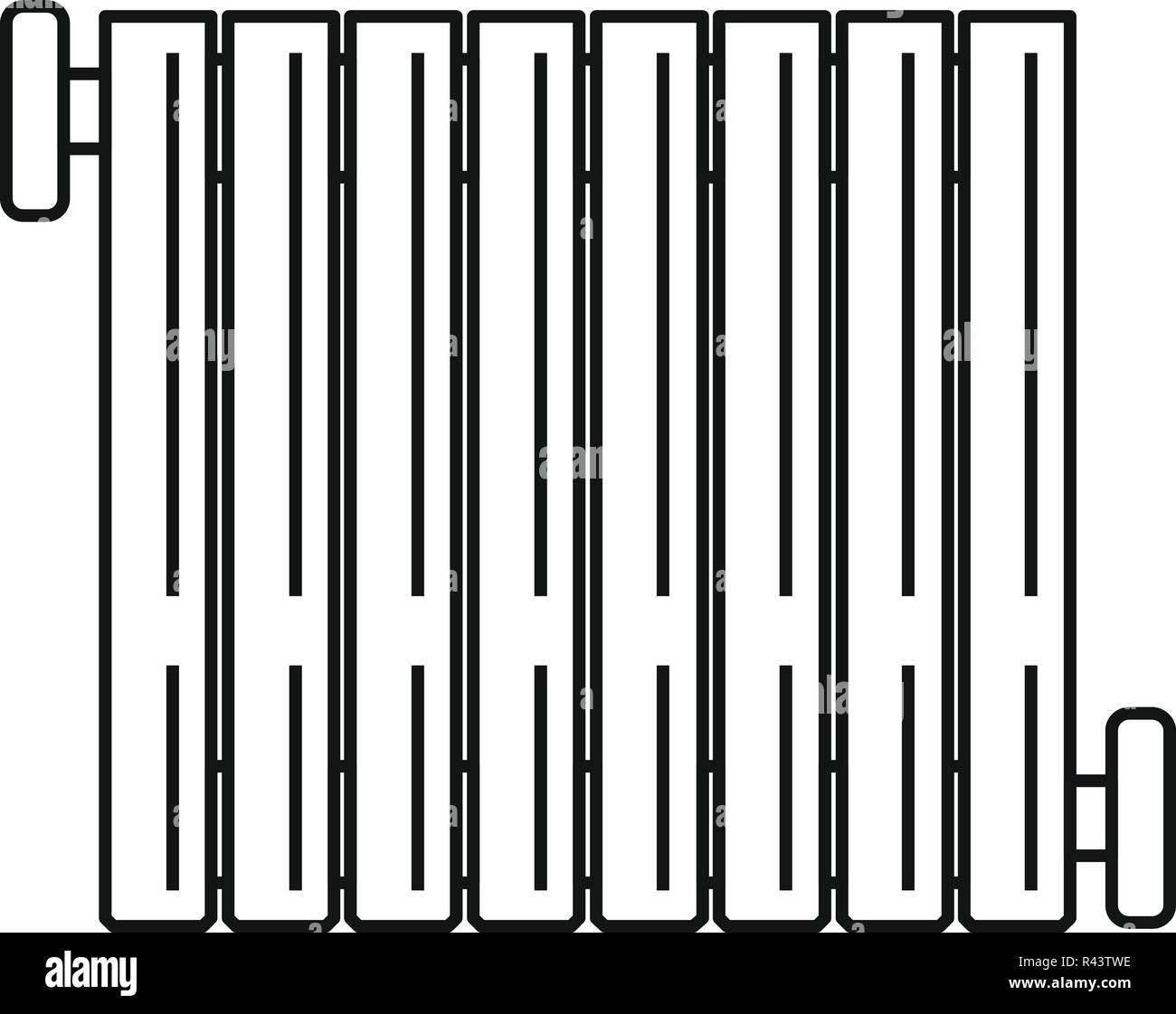 Radiator icon. Outline illustration of radiator vector icon for web