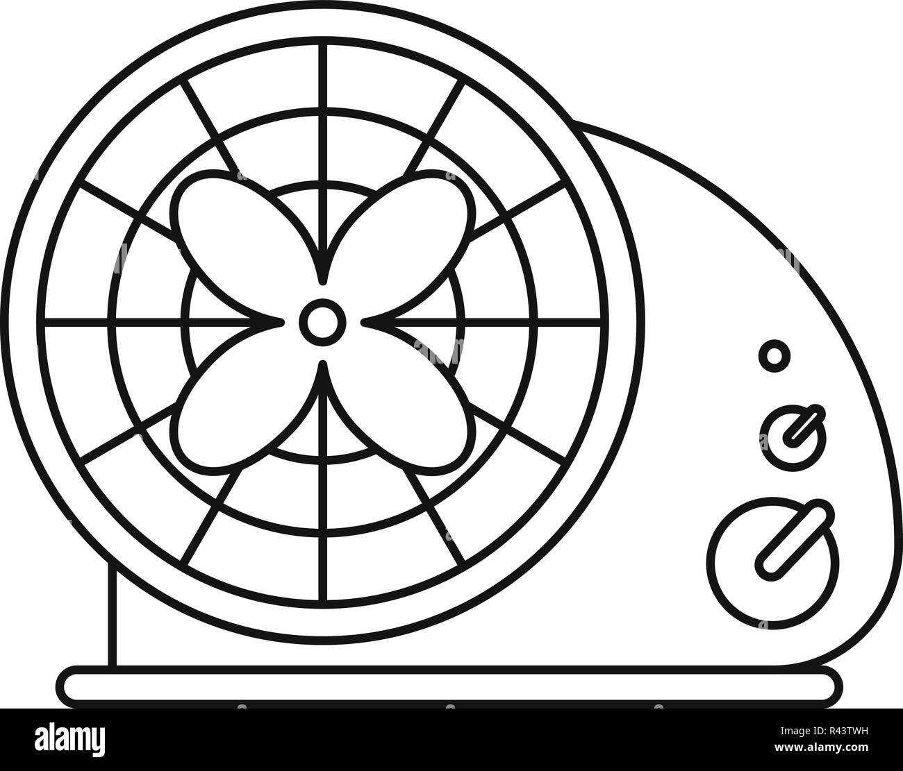 Heat fan icon. Outline illustration of heat fan vector icon for web