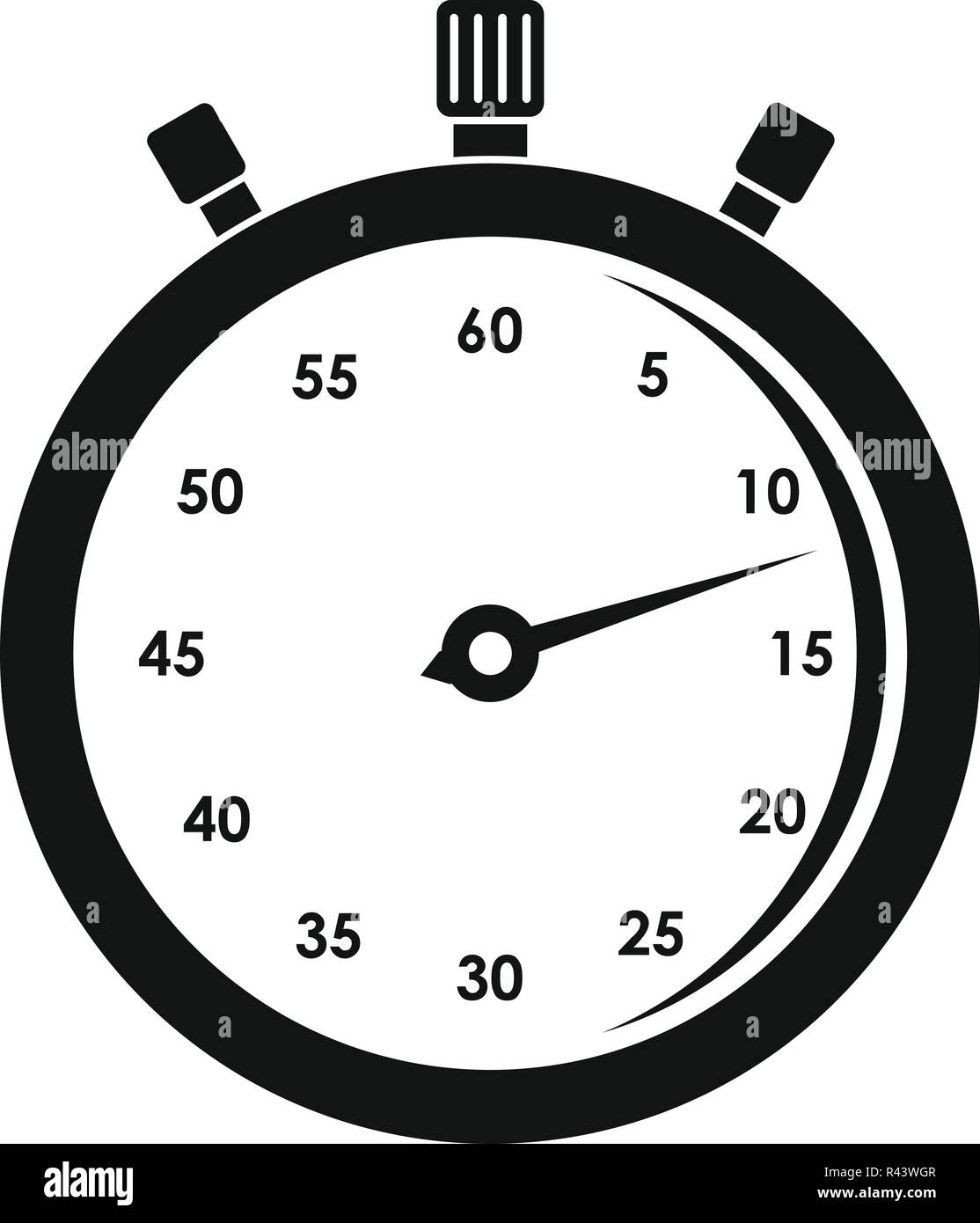 Stopwatch icon. Simple illustration of stopwatch vector icon for web
