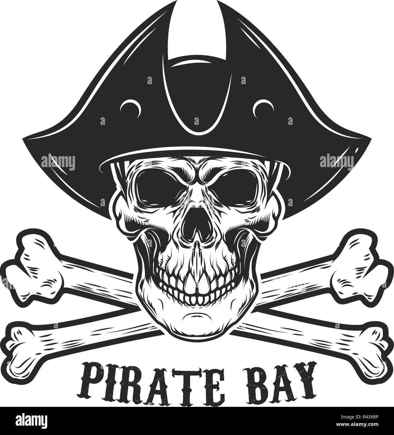 The pirate bay logo Black and White Stock Photos & Images - Alamy