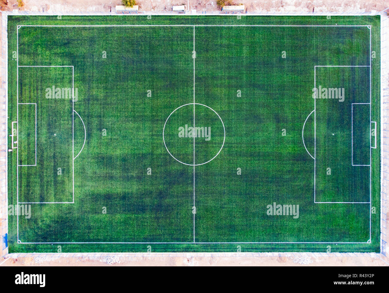 Empty soccer pitch aerial hires stock photography and images Alamy
