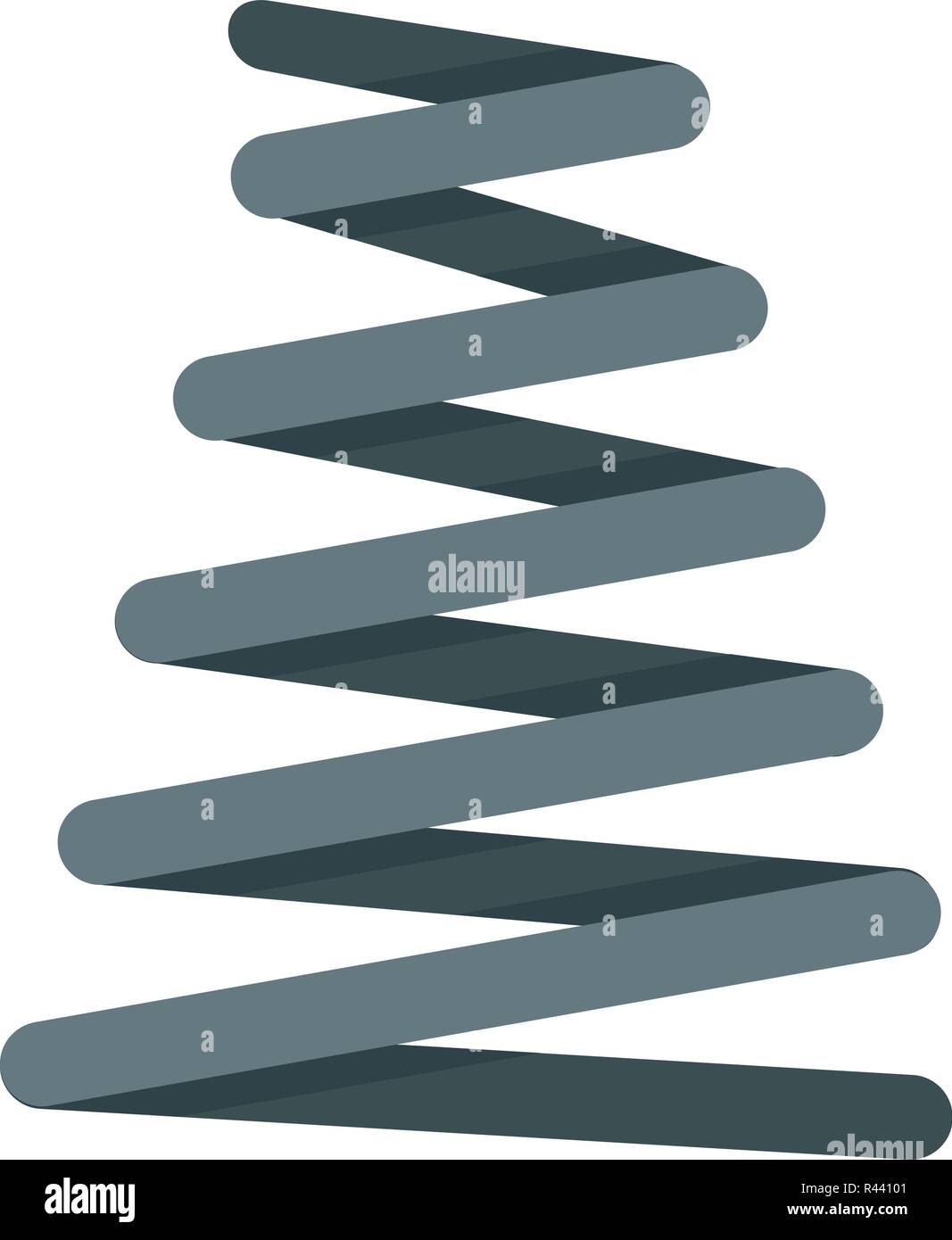 Metal spring coil icon. Flat illustration of metal spring coil vector ...
