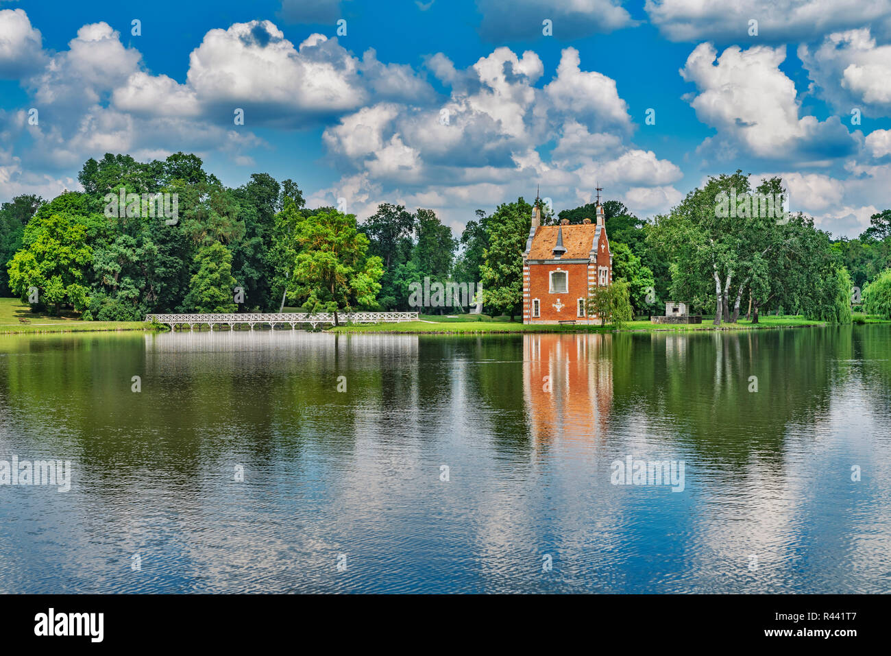 The Dutch House is located in the park of the Palais Festetics in Deg, Enying, Fejer county, Central Transdanubia, Hungary, Europe Stock Photo