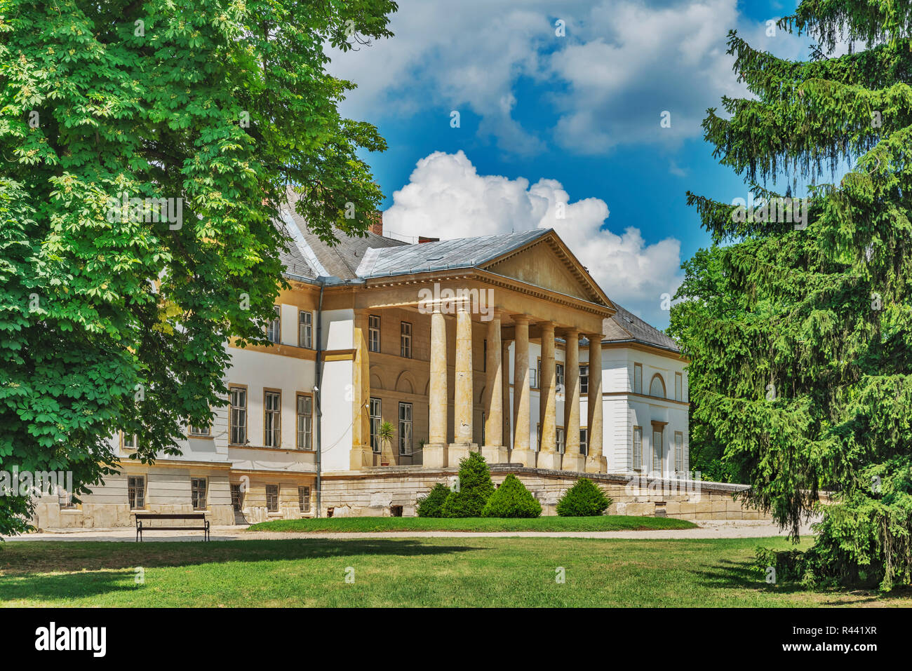 The Palais Festetics is located in Deg, Enying, Fejer county, Central Transdanubia, Hungary, Europe Stock Photo