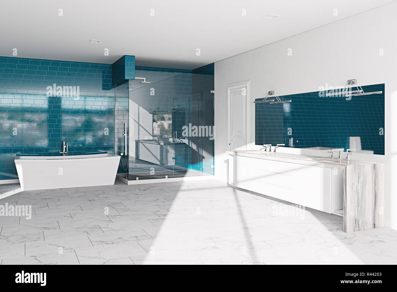 Spa Hotel Bathroom Concept Modern Architecture Interior