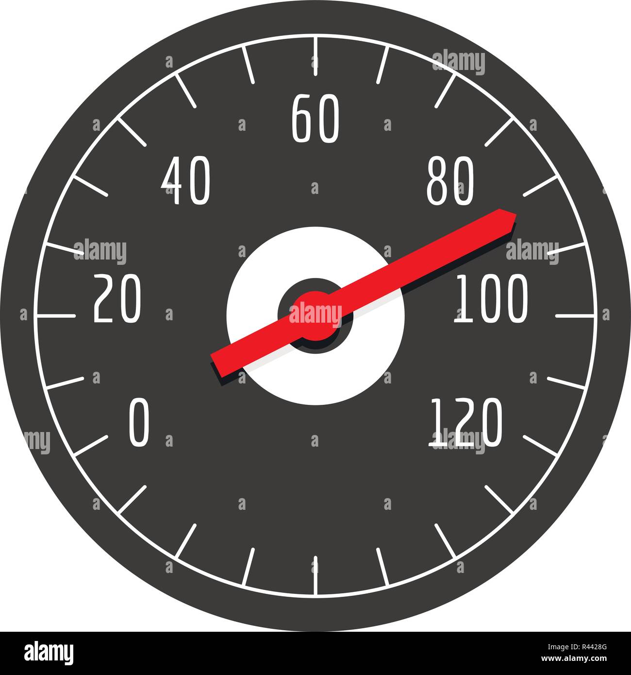 Bike speedometer icon. Flat illustration of bike speedometer vector