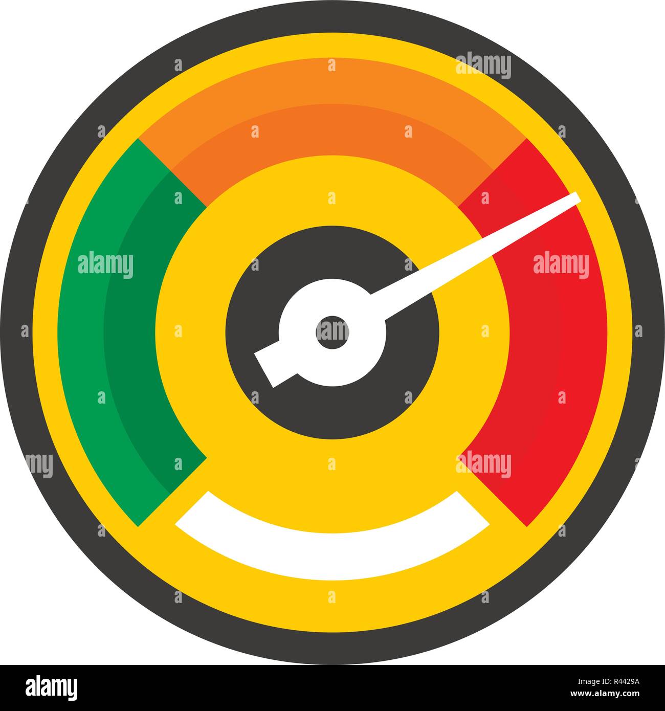 Colorful dashboard icon. Flat illustration of colorful dashboard vector icon for web isolated on
