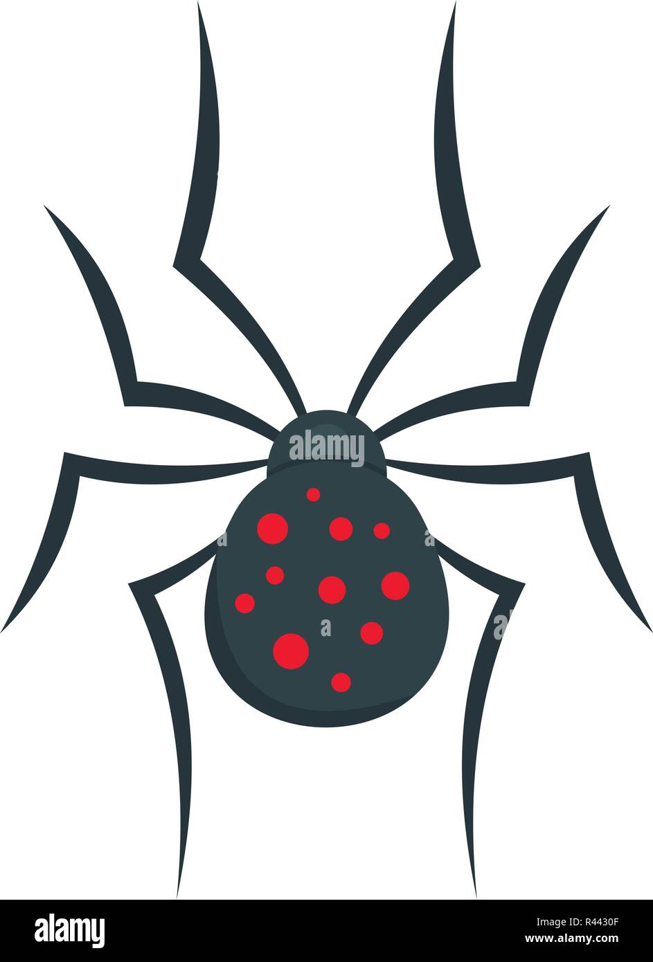 Spider icon. Flat illustration of spider vector icon for web isolated on white Stock Vector
