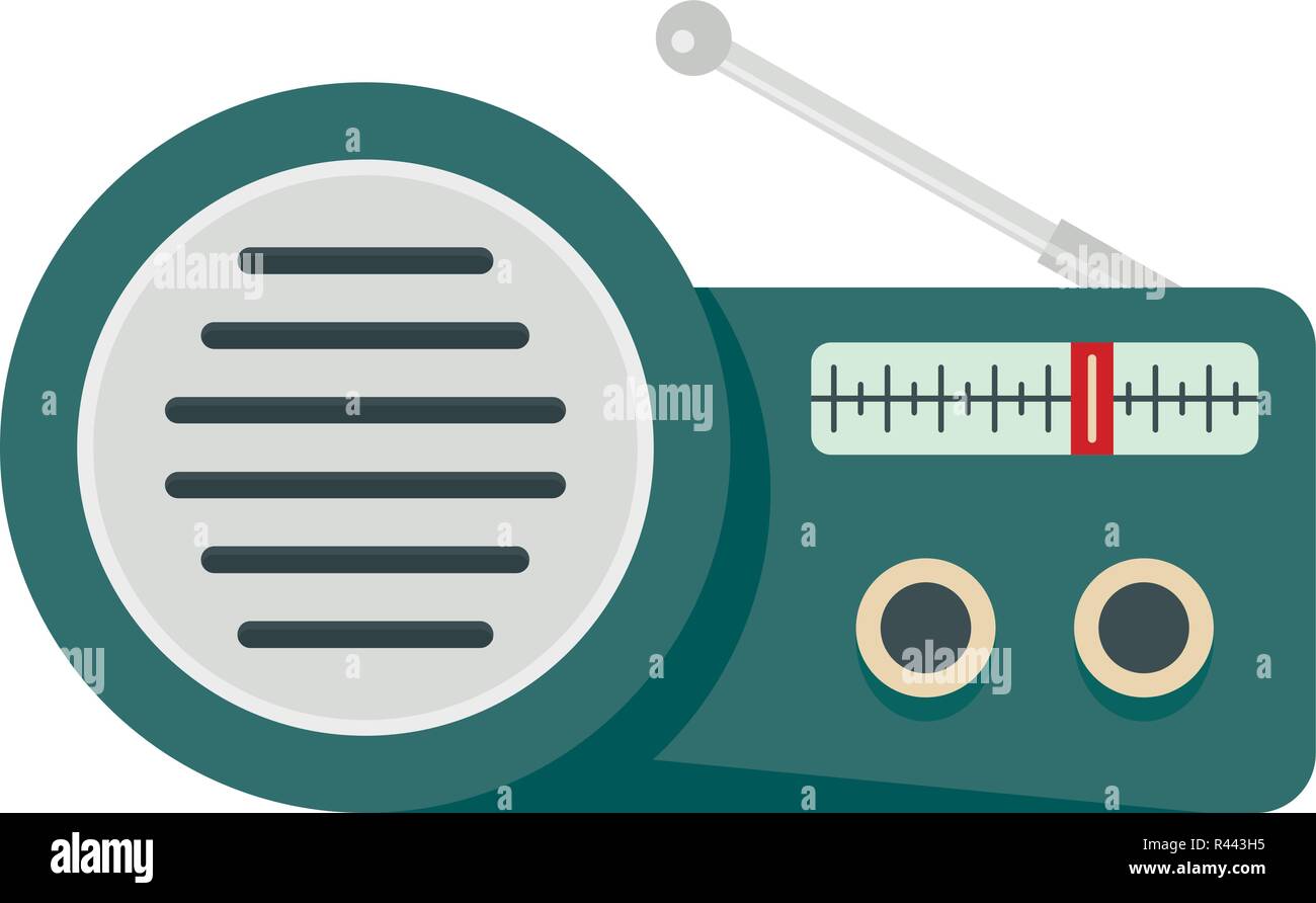 Speaker radio icon. Flat illustration of speaker radio vector icon for