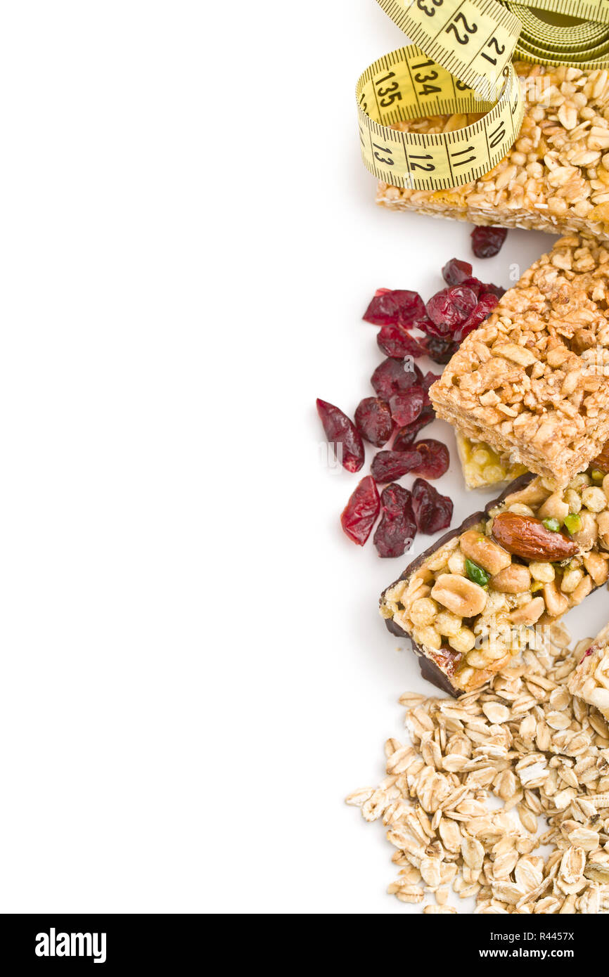 muesli bars with raisins and oat flakes Stock Photo Alamy