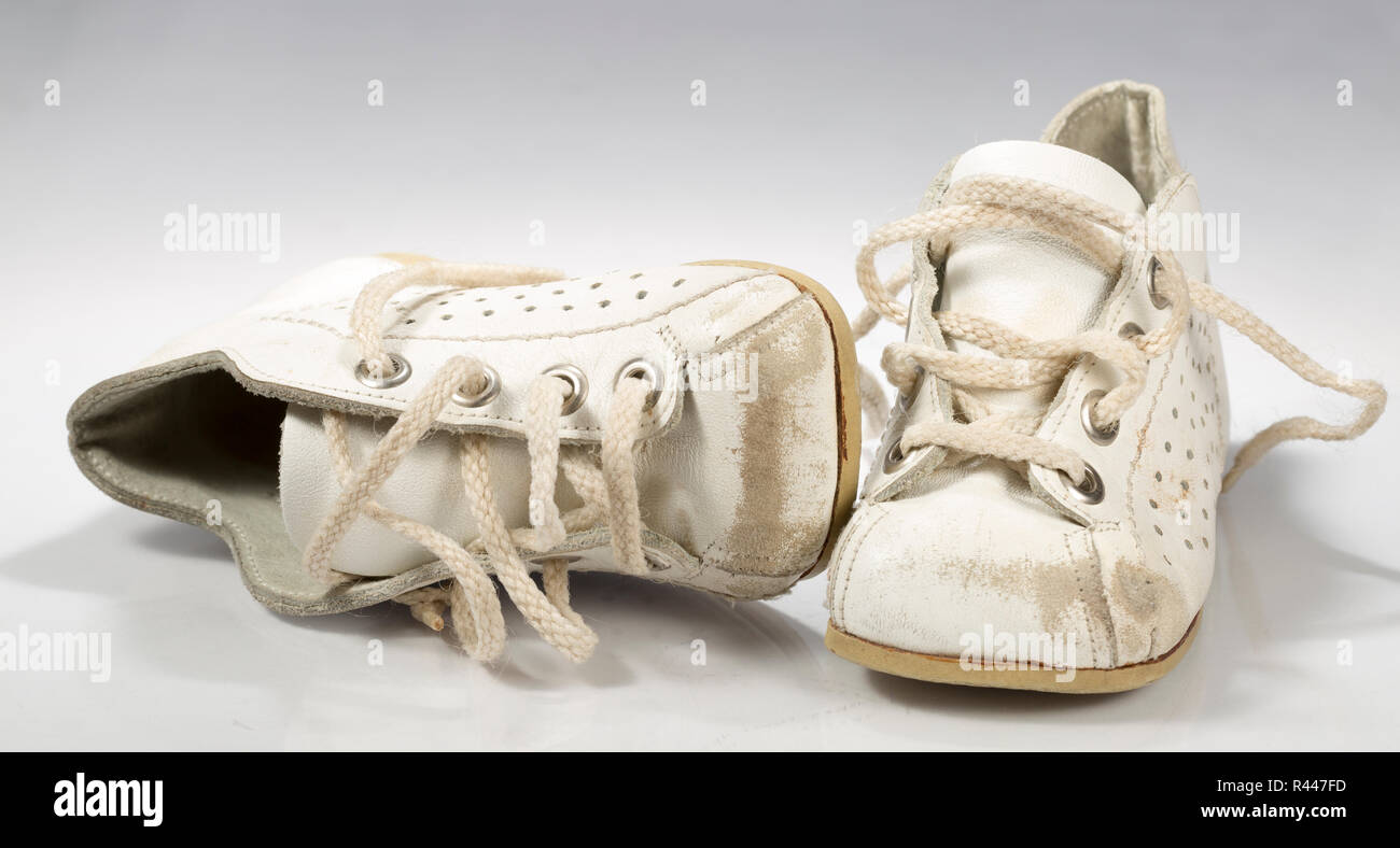 Kids Shoes Untied Stock Photo Alamy