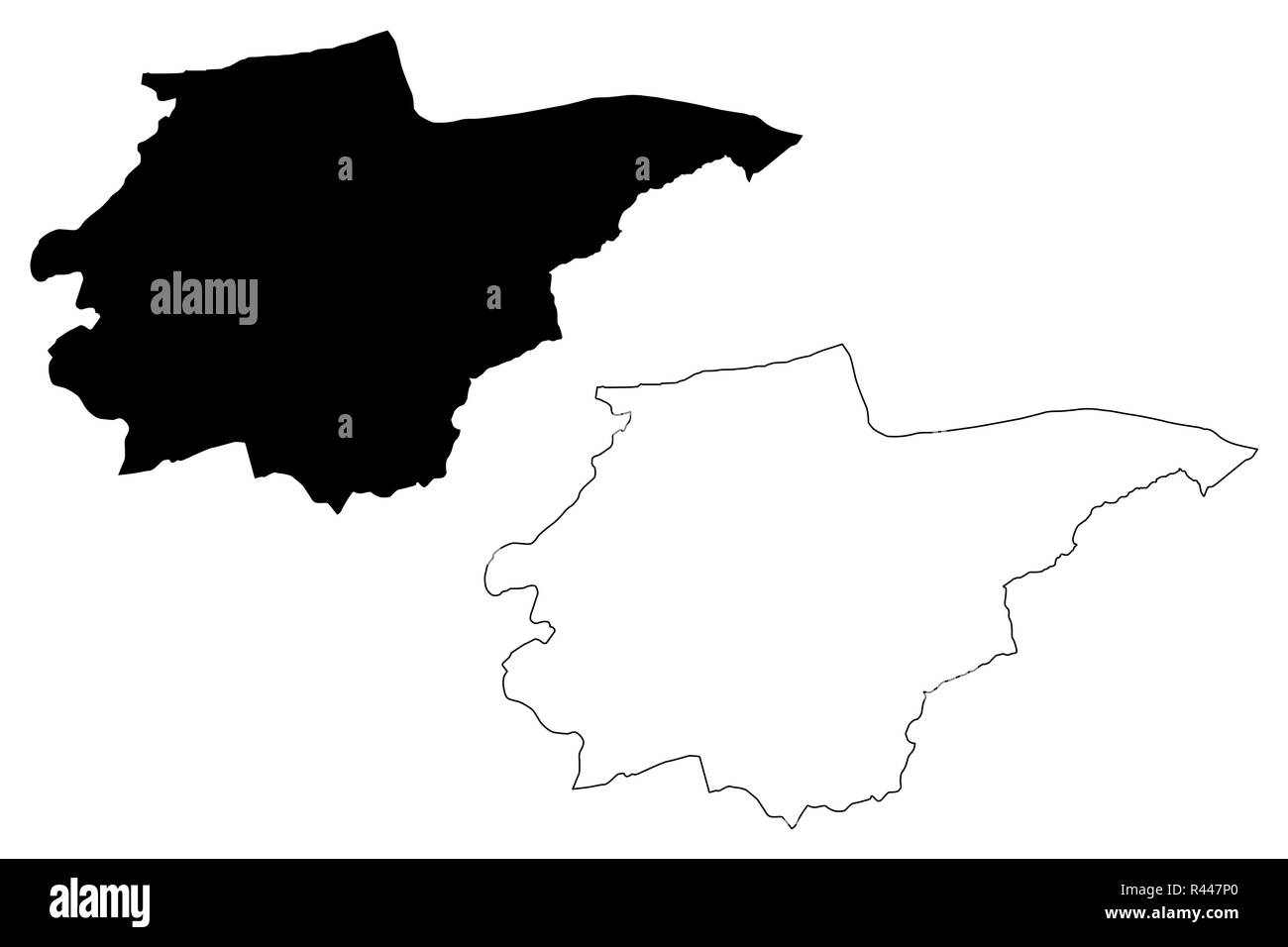 Duzce (Provinces of the Republic of Turkey) map vector illustration ...