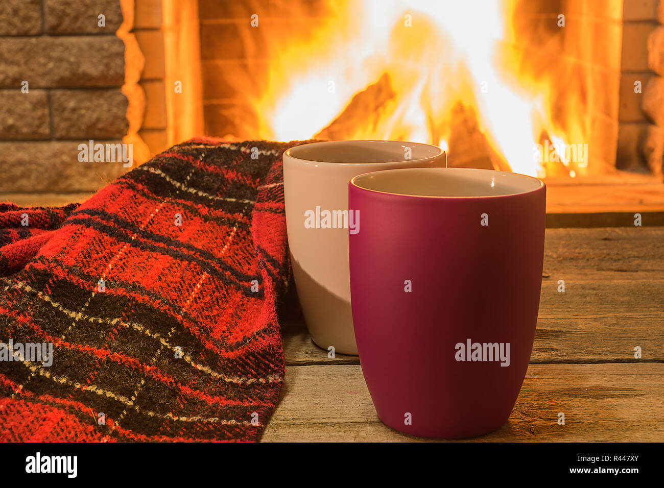 Cozy winter fireplace hi-res stock photography and images - Alamy