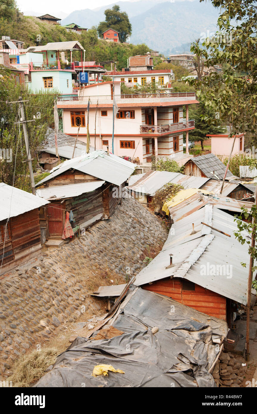 Old Manali town Stock Photo