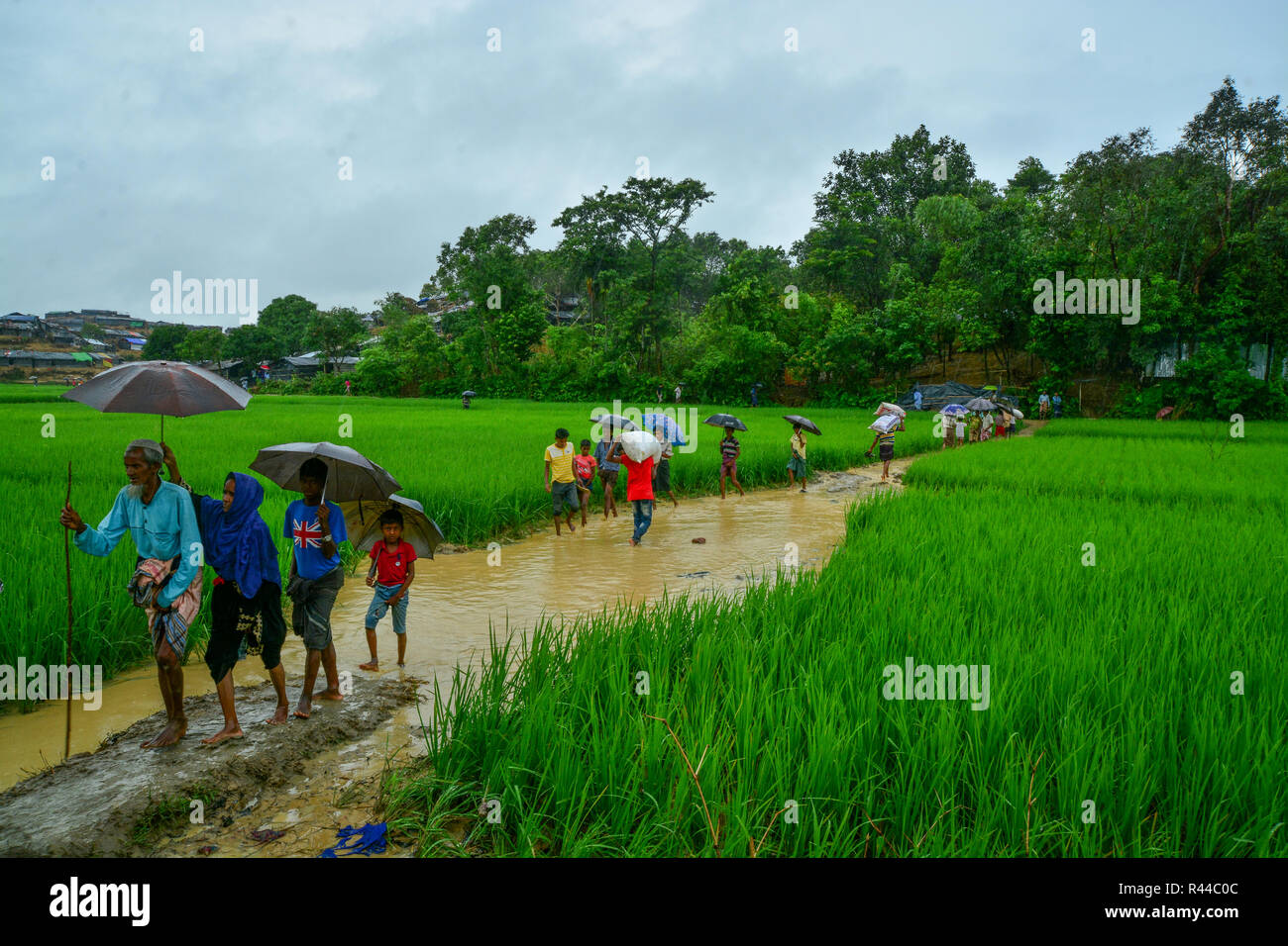 Rohingya refugees in bangladesh Stock Photo