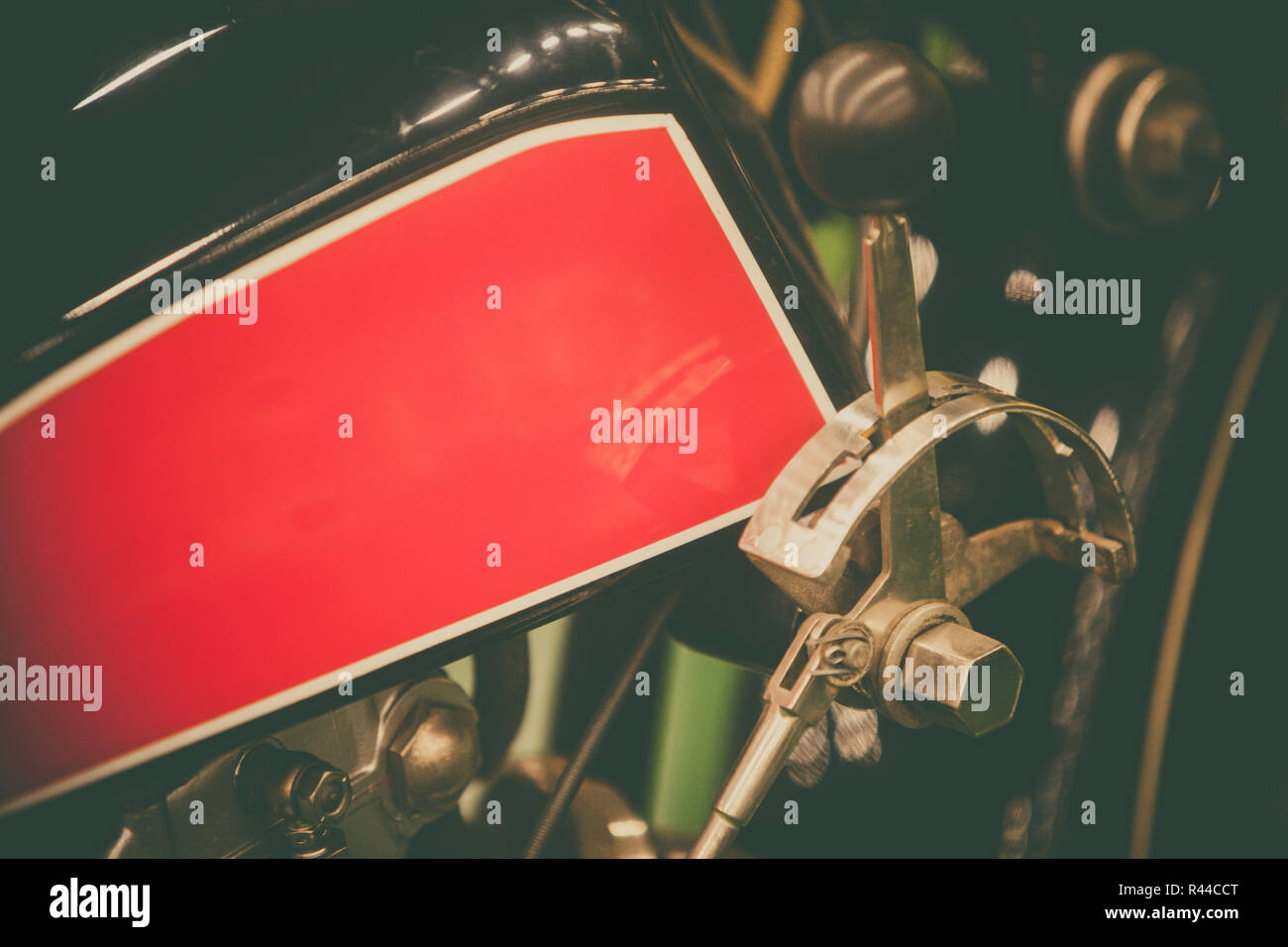 Vintage motorcycle hand gear shifter also called suicide shifter Stock