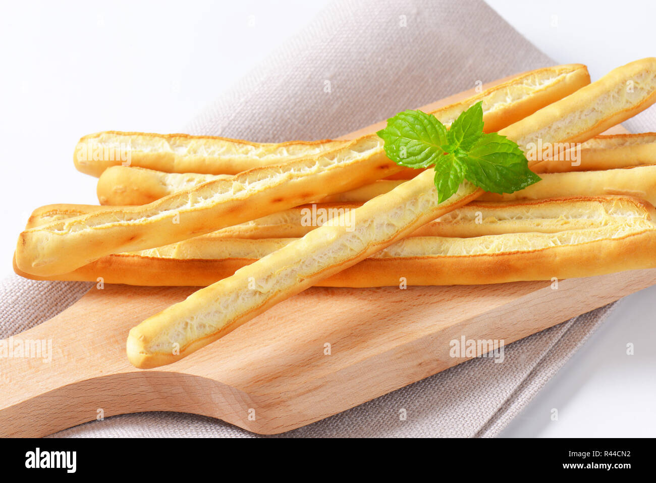 Italian Grissini breadsticks Stock Photo Alamy