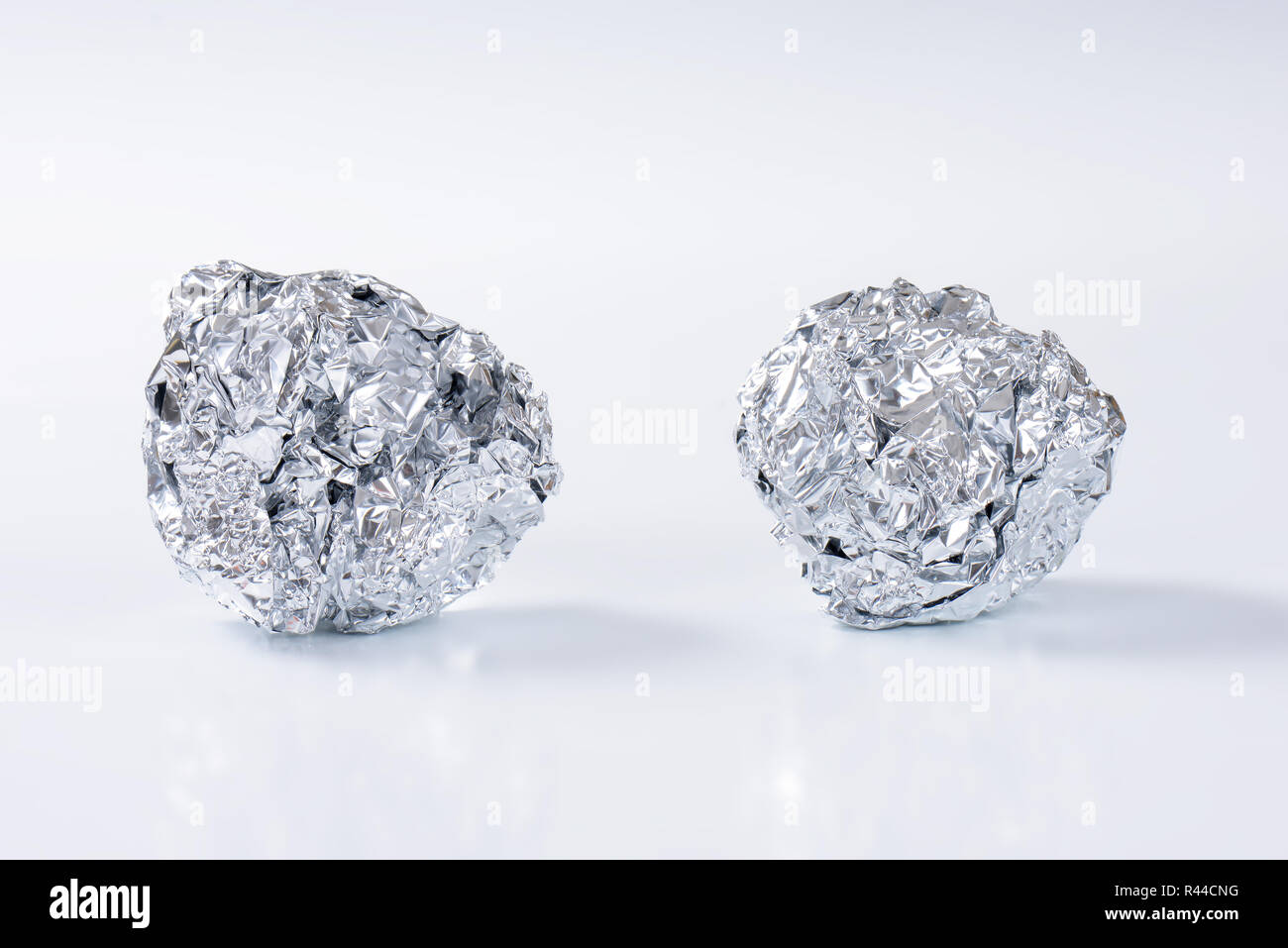 Two aluminum foil balls Stock Photo Alamy