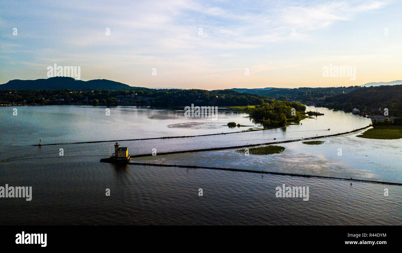 Rondout Lighthouse, Hudson River, Kingston, NY, USA Stock Photo Alamy