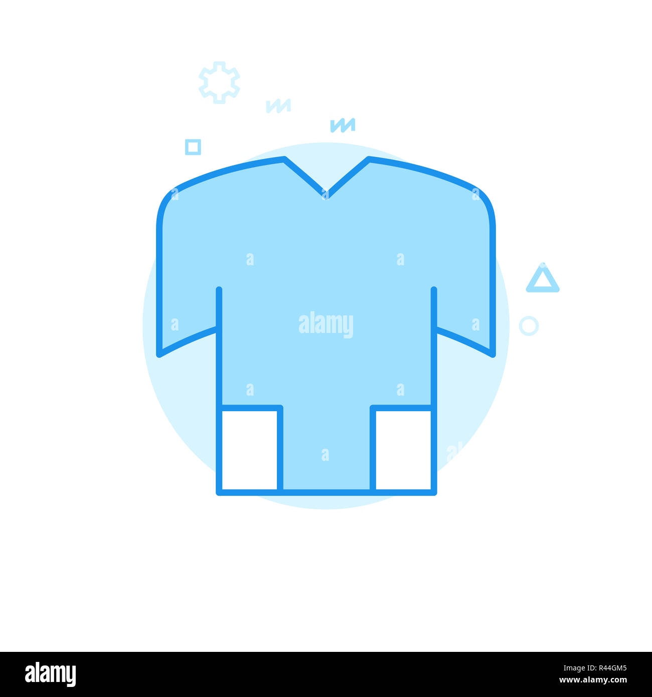 Bike Jersey T Shirt Flat Icon Bicycle Accessory Symbol Pictogram Sign Light Flat Style Blue Monochrome Design Editable Stroke Adjust Line Weig Stock Photo Alamy