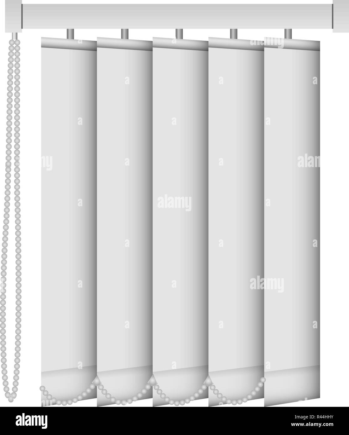 Vertical louver mockup. Realistic illustration of vertical louver