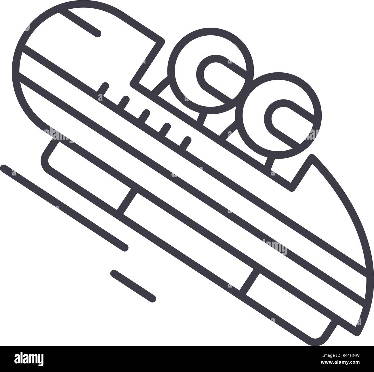 Luge line icon concept. Luge vector linear illustration, symbol, sign ...