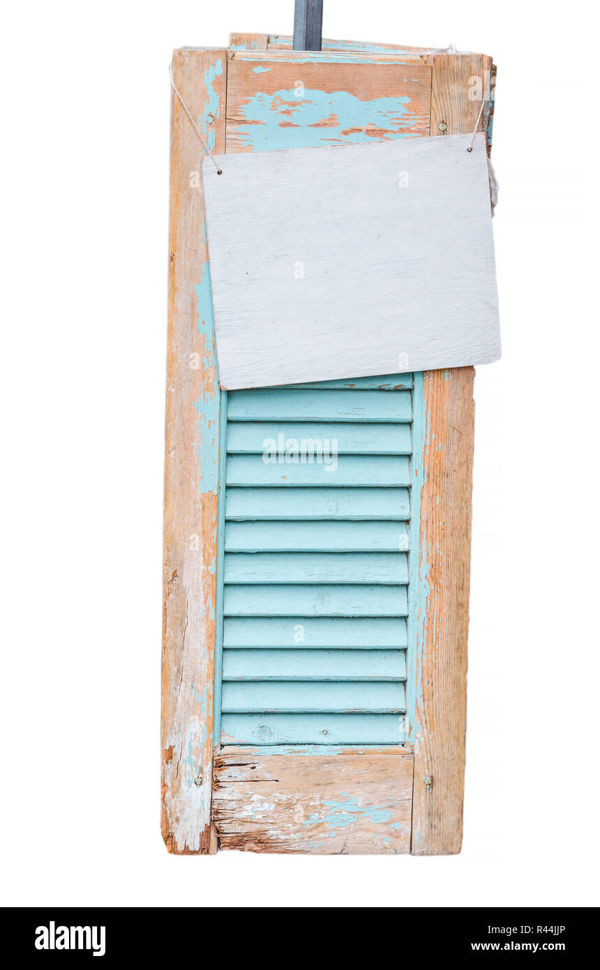 old wooden shutters exempted. Stock Photo