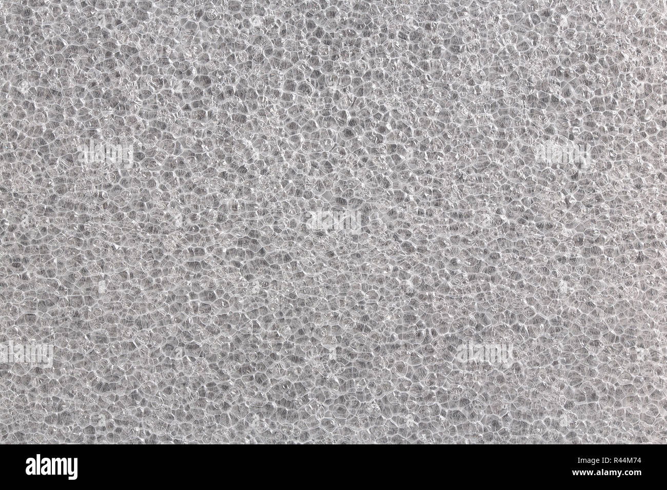 Air bubbles in close up. Bubbles background. Polyethylene EPE sheet