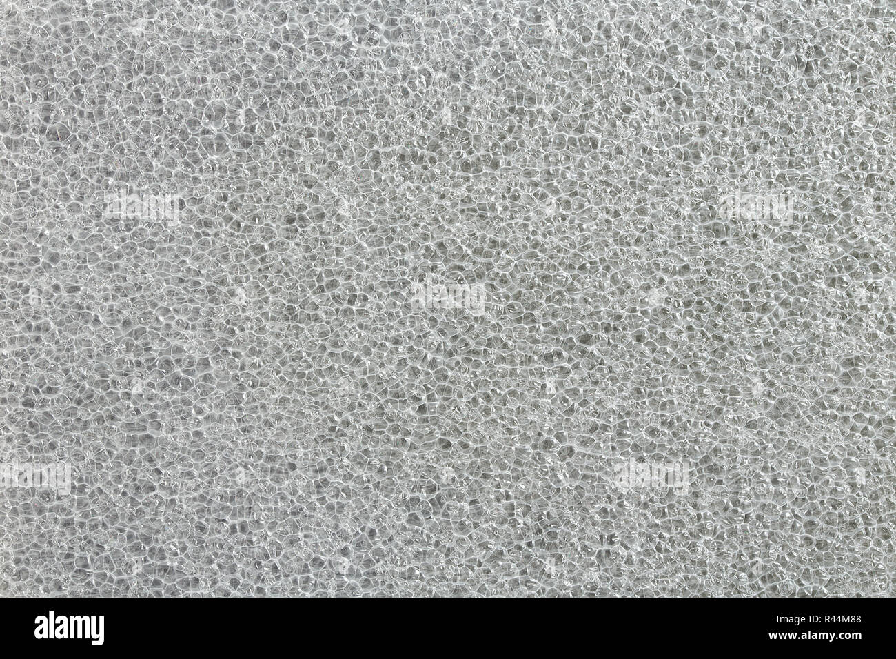 Air bubbles in close up. Bubbles background. Polyethylene EPE sheet